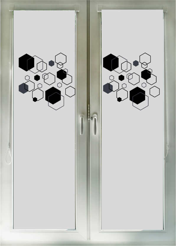 Sichtschutz mit Kreisen und Punkten 179